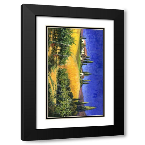 Tuscan Evening Black Modern Wood Framed Art Print with Double Matting by Swanson, Michael