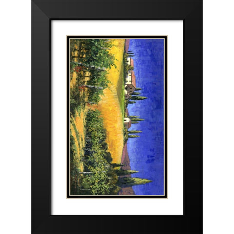 Tuscan Evening Black Modern Wood Framed Art Print with Double Matting by Swanson, Michael