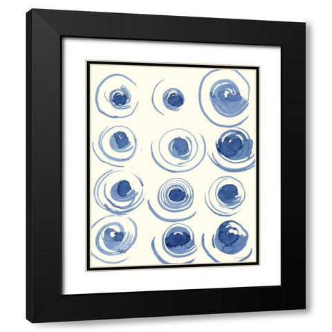 Macrame Blue II Black Modern Wood Framed Art Print with Double Matting by Lam, Vanna