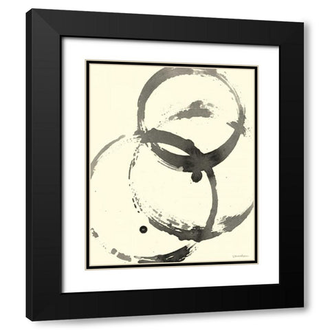 Astro Burst II Black Modern Wood Framed Art Print with Double Matting by Lam, Vanna