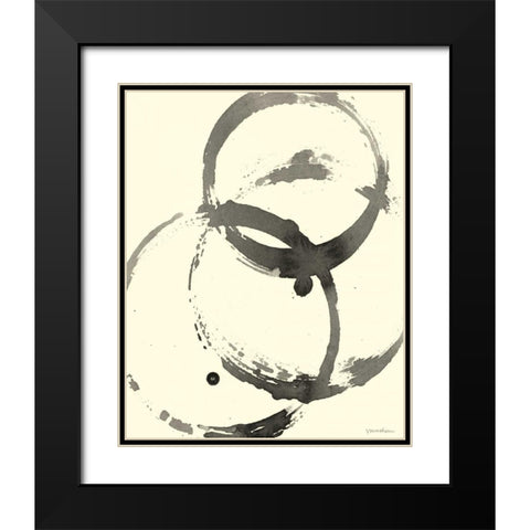 Astro Burst II Black Modern Wood Framed Art Print with Double Matting by Lam, Vanna