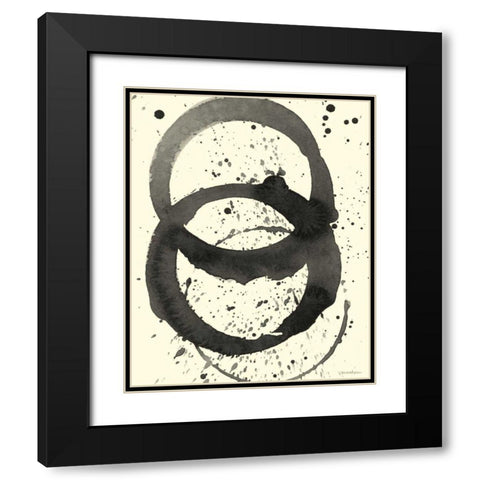 Astro Burst IV Black Modern Wood Framed Art Print with Double Matting by Lam, Vanna