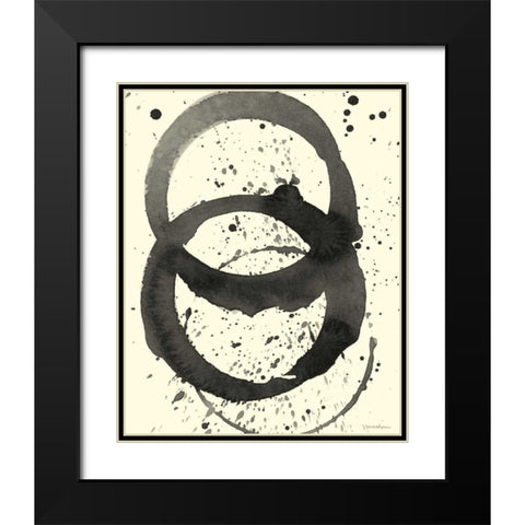 Astro Burst IV Black Modern Wood Framed Art Print with Double Matting by Lam, Vanna