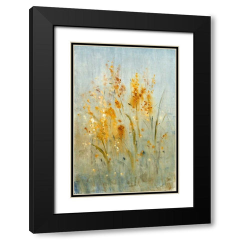 Spray of Wildflowers I Black Modern Wood Framed Art Print with Double Matting by OToole, Tim