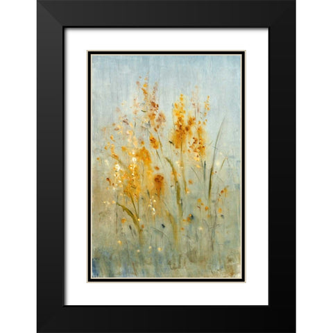 Spray of Wildflowers I Black Modern Wood Framed Art Print with Double Matting by OToole, Tim