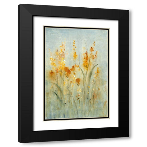 Spray of Wildflowers II Black Modern Wood Framed Art Print with Double Matting by OToole, Tim