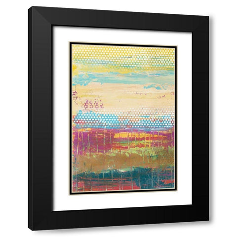 Pixel Plane I Black Modern Wood Framed Art Print with Double Matting by Goldberger, Jennifer