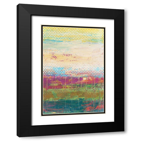 Pixel Plane II Black Modern Wood Framed Art Print with Double Matting by Goldberger, Jennifer