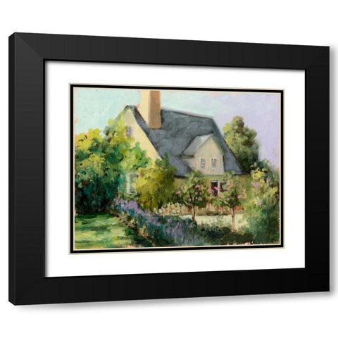 Cotswold Cottage I Black Modern Wood Framed Art Print with Double Matting by Weber, Mary Jean