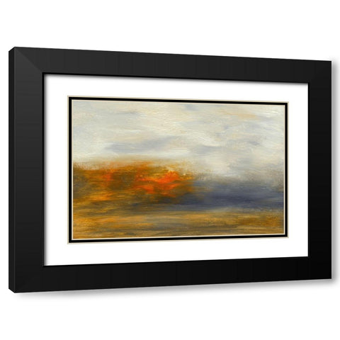Fiery I Black Modern Wood Framed Art Print with Double Matting by Gordon, Sharon