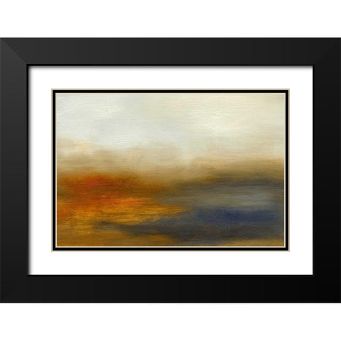 Fiery II Black Modern Wood Framed Art Print with Double Matting by Gordan, Sharon