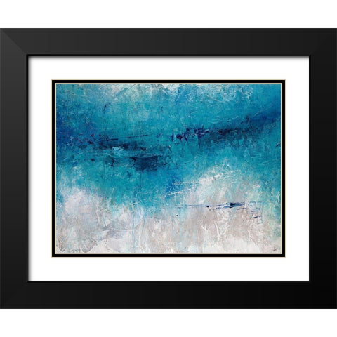 Reach III Black Modern Wood Framed Art Print with Double Matting by Schicker, Joshua