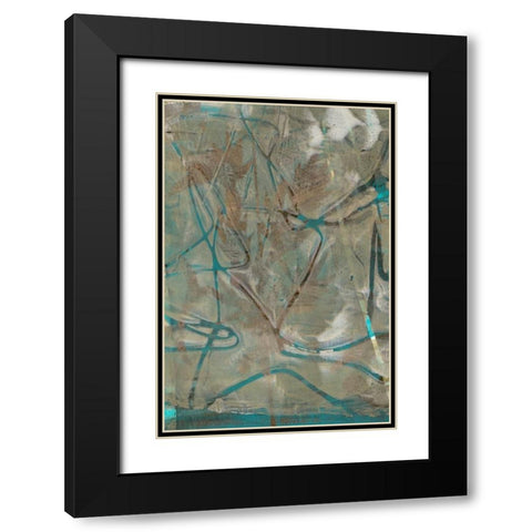 Fluid Sea I Black Modern Wood Framed Art Print with Double Matting by Goldberger, Jennifer