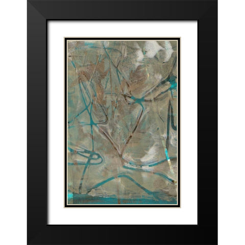 Fluid Sea I Black Modern Wood Framed Art Print with Double Matting by Goldberger, Jennifer