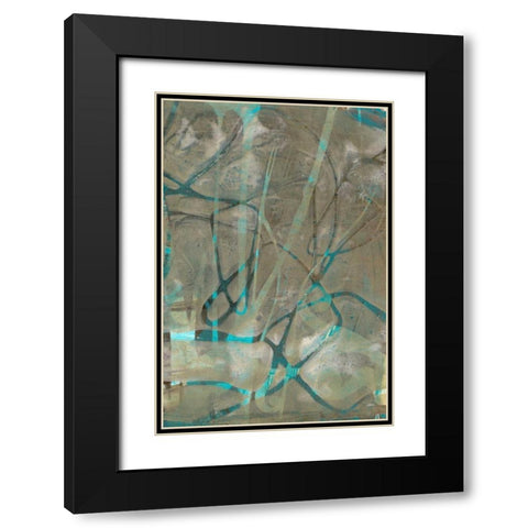 Fluid Sea II Black Modern Wood Framed Art Print with Double Matting by Goldberger, Jennifer