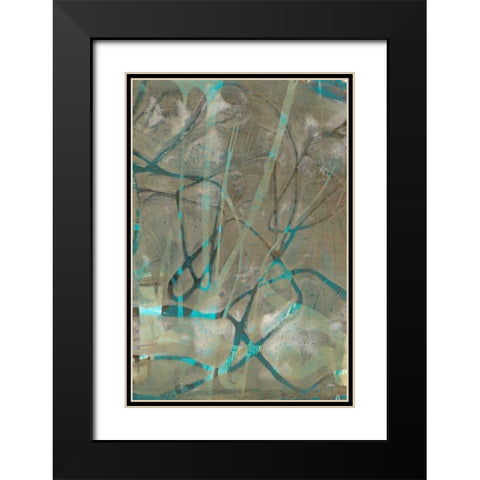 Fluid Sea II Black Modern Wood Framed Art Print with Double Matting by Goldberger, Jennifer