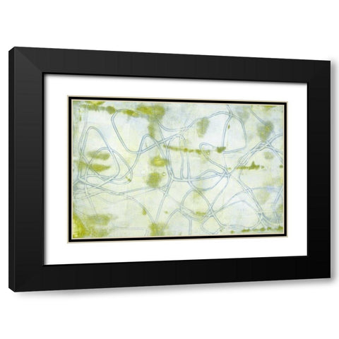 String Theory II Black Modern Wood Framed Art Print with Double Matting by Goldberger, Jennifer