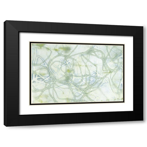 String Theory III Black Modern Wood Framed Art Print with Double Matting by Goldberger, Jennifer