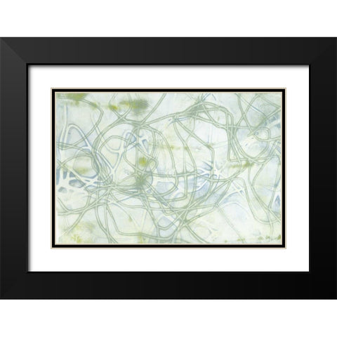 String Theory III Black Modern Wood Framed Art Print with Double Matting by Goldberger, Jennifer