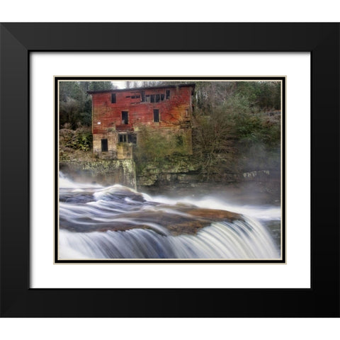 Steamy Morning Black Modern Wood Framed Art Print with Double Matting by Head, Danny