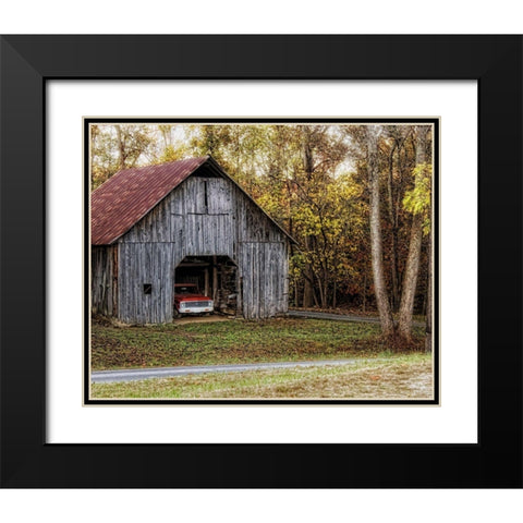 Parked Black Modern Wood Framed Art Print with Double Matting by Head, Danny