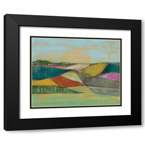 Colorfield I Black Modern Wood Framed Art Print with Double Matting by Goldberger, Jennifer