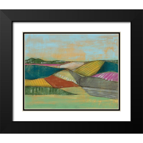 Colorfield I Black Modern Wood Framed Art Print with Double Matting by Goldberger, Jennifer