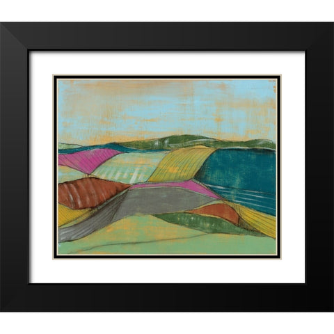 Colorfield II Black Modern Wood Framed Art Print with Double Matting by Goldberger, Jennifer