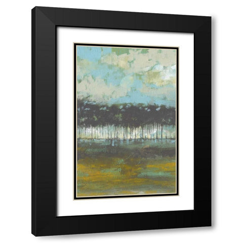 Golden Field I Black Modern Wood Framed Art Print with Double Matting by Goldberger, Jennifer