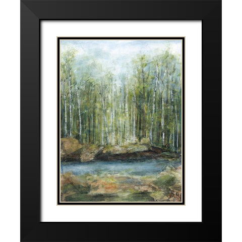 Adventure II Black Modern Wood Framed Art Print with Double Matting by Crawford, Beverly