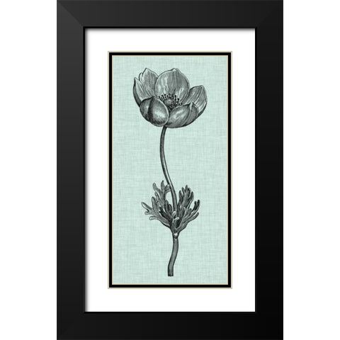 Celadon Beauty I Black Modern Wood Framed Art Print with Double Matting by Vision Studio
