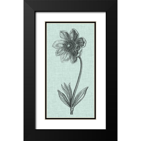 Celadon Beauty II Black Modern Wood Framed Art Print with Double Matting by Vision Studio