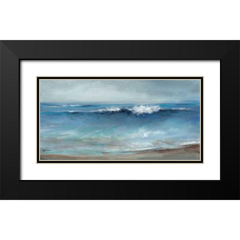 Coastal Breeze Black Modern Wood Framed Art Print with Double Matting by Long, Christina