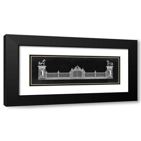Graphic Palace Gate II Black Modern Wood Framed Art Print with Double Matting by Gibbs, James