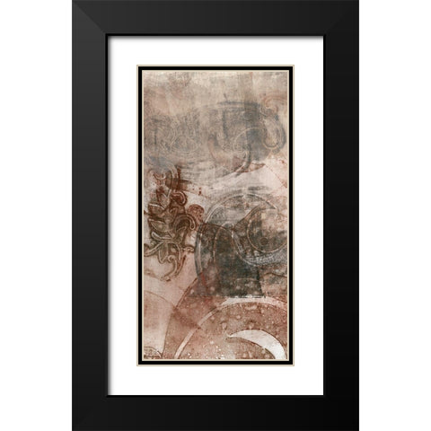 Layered Filigree I Black Modern Wood Framed Art Print with Double Matting by Goldberger, Jennifer