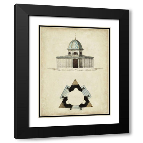Garden Follies I Black Modern Wood Framed Art Print with Double Matting by Vision Studio