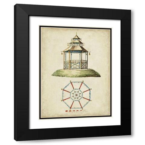 Garden Follies II Black Modern Wood Framed Art Print with Double Matting by Vision Studio