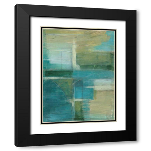 Emerald Reflections II Black Modern Wood Framed Art Print with Double Matting by Vess, June Erica