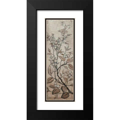 Branch and Blossoms I Black Modern Wood Framed Art Print with Double Matting by OToole, Tim