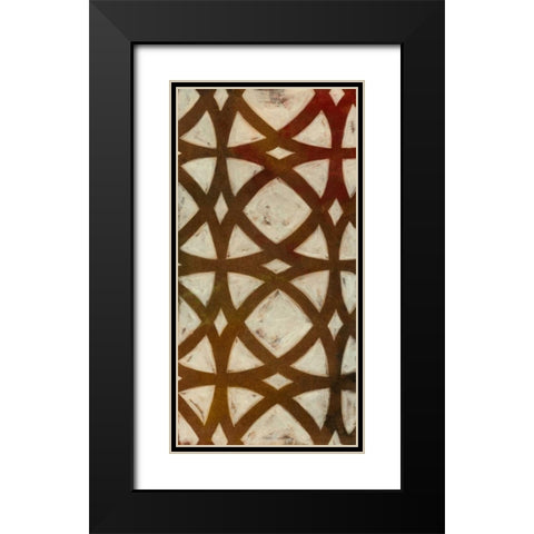 Circle Overlay I Black Modern Wood Framed Art Print with Double Matting by Meagher, Megan