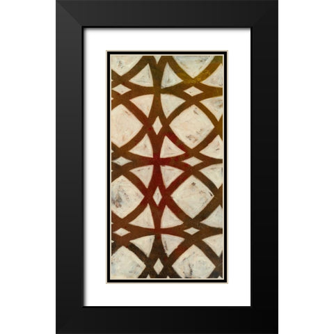 Circle Overlay II Black Modern Wood Framed Art Print with Double Matting by Meagher, Megan
