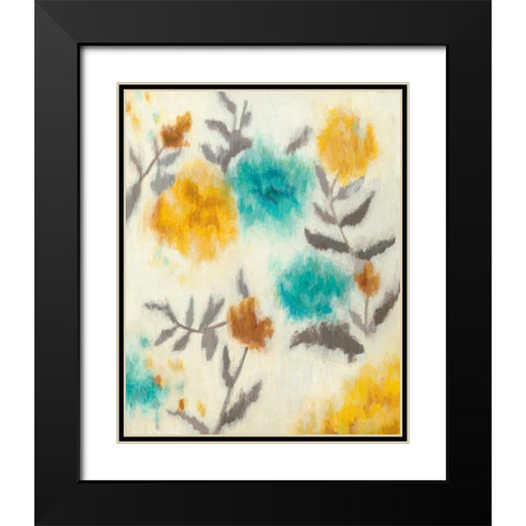 Cambridge Blooms II Black Modern Wood Framed Art Print with Double Matting by Meagher, Megan