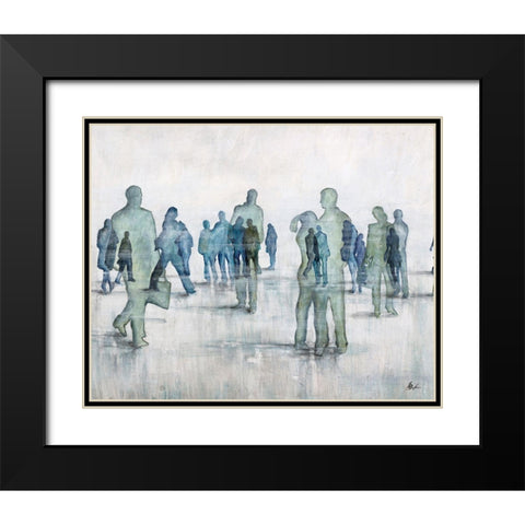 Coming Together Coming Apart Black Modern Wood Framed Art Print with Double Matting by Douglass, Farrell
