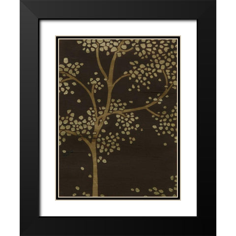 Gilded Bough II Black Modern Wood Framed Art Print with Double Matting by Vess, June Erica