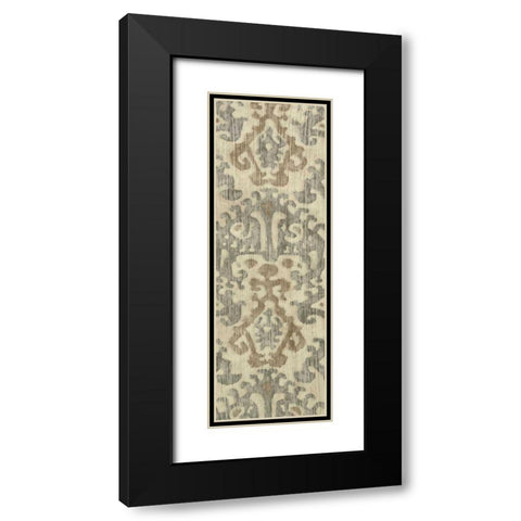 Linen Ikat II Black Modern Wood Framed Art Print with Double Matting by Zarris, Chariklia