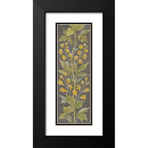 June Floral Panel II Black Modern Wood Framed Art Print with Double Matting by Meagher, Megan