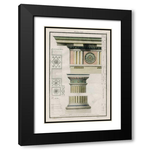 The Doric Order Black Modern Wood Framed Art Print with Double Matting by Richardson