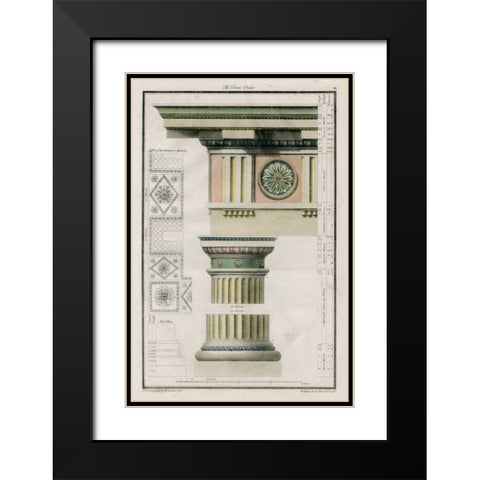 The Doric Order Black Modern Wood Framed Art Print with Double Matting by Richardson