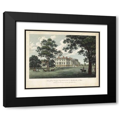 Watts Views IV Black Modern Wood Framed Art Print with Double Matting by Watts, W.