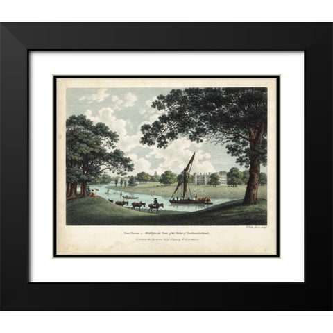 Watts Views VII Black Modern Wood Framed Art Print with Double Matting by Watts, W.